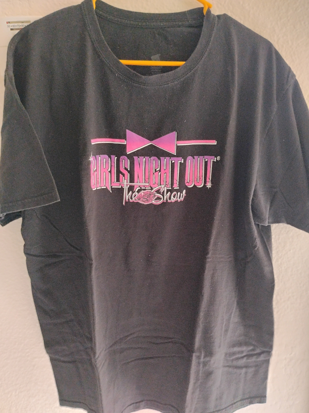 Hanes Black Tee with Pink Graphic Bow "Girls Night Out"
